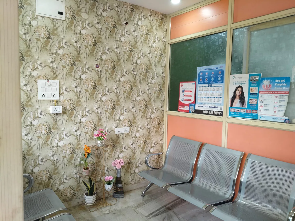 Waiting area at Dhanvi Dental Clinic