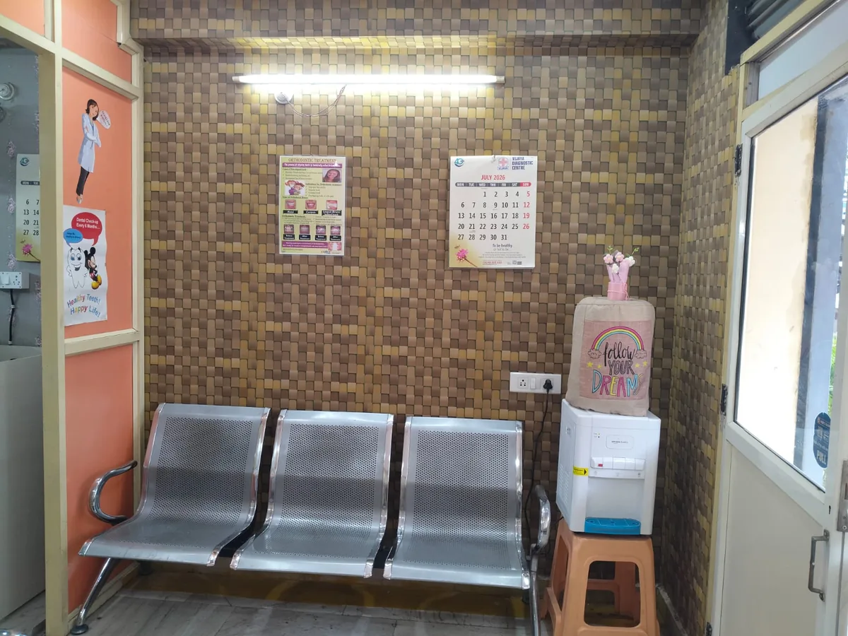 Waiting lounge at Dhanvi Dental Clinic